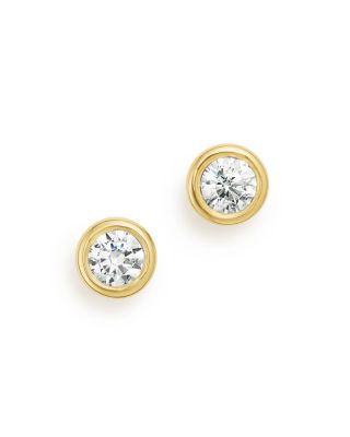 Bloomingdale's Fine Collection - Diamond Bezel Stud Earrings in 14K Yellow Gold, 0.20-1.0 tcw