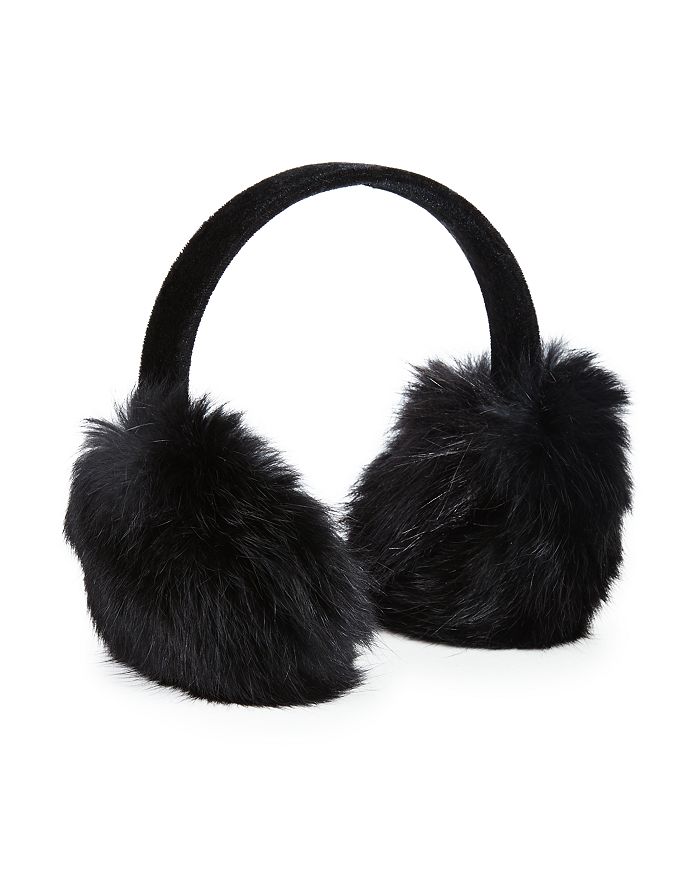 Surell Girls' Fur Earmuffs - One Size In Black