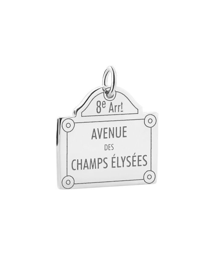 Jet Set Candy Champs-elysees Sign Charm In Silver