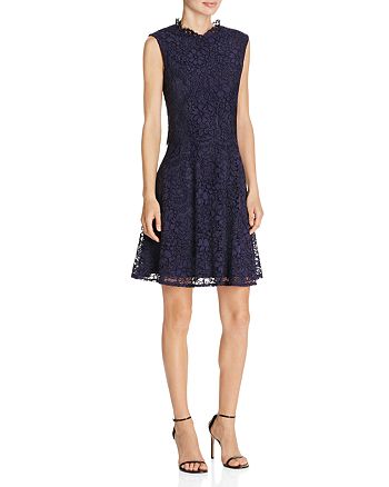 Betsey Johnson Illusion Detail Lace Dress | Bloomingdale's