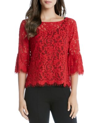 Karen Kane - Flare-Sleeve Lace Top