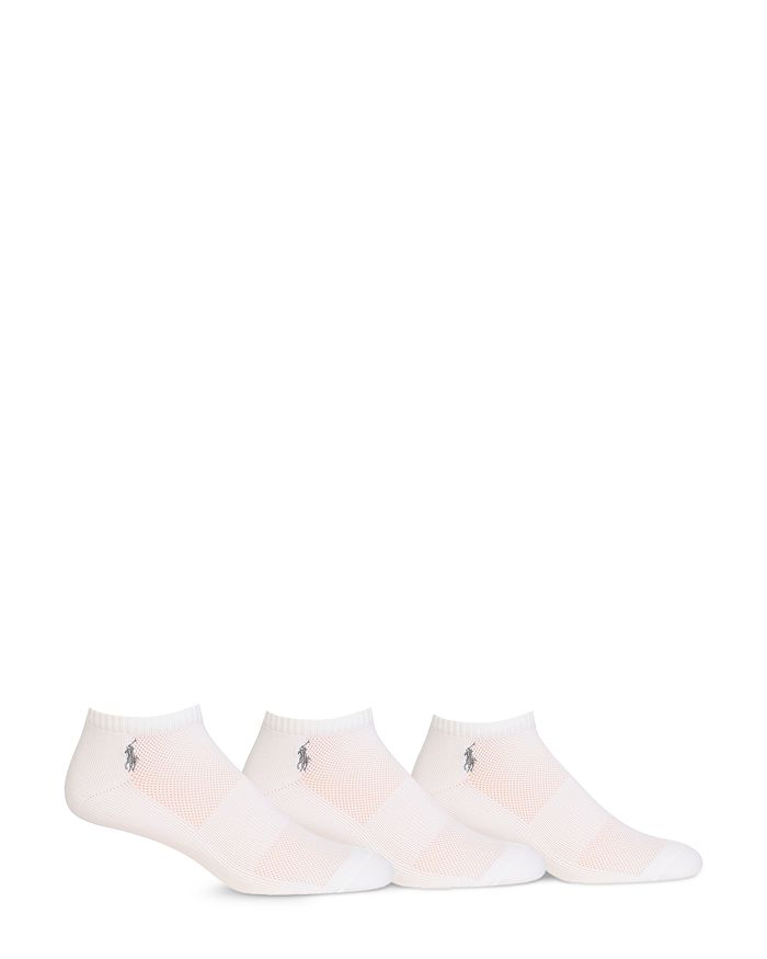 Shop Polo Ralph Lauren Tech Low Cut Socks - Pack Of 3 In White