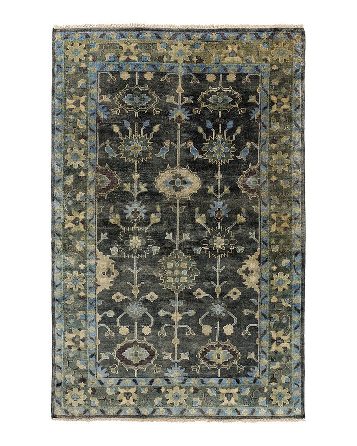 Surya Antique Area Rug, 5'6 X 8'6 In Moss/ Forest/ Charcoal/ Moss/ Light Gray/ Sea Foam