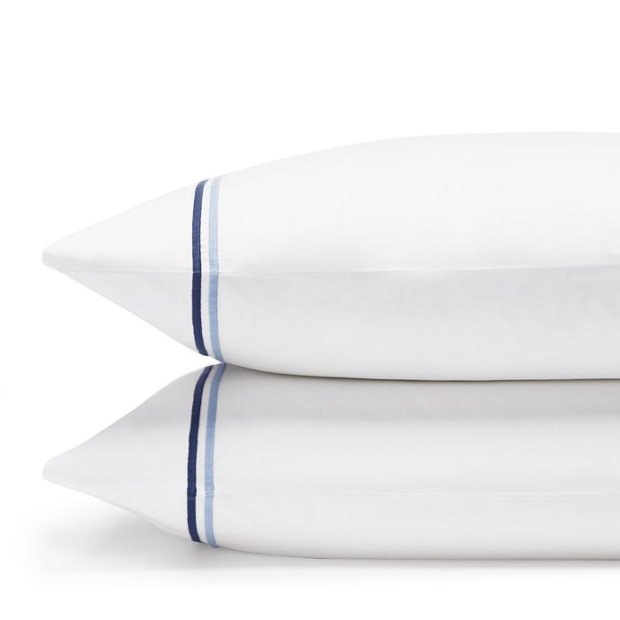 Shop Matouk Essex Standard Pillowcase, Pair In Navy