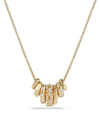 david yurman gold diamond necklace