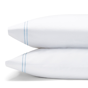Shop Sferra Grande Hotel Standard Pillowcase, Pair In White/blue
