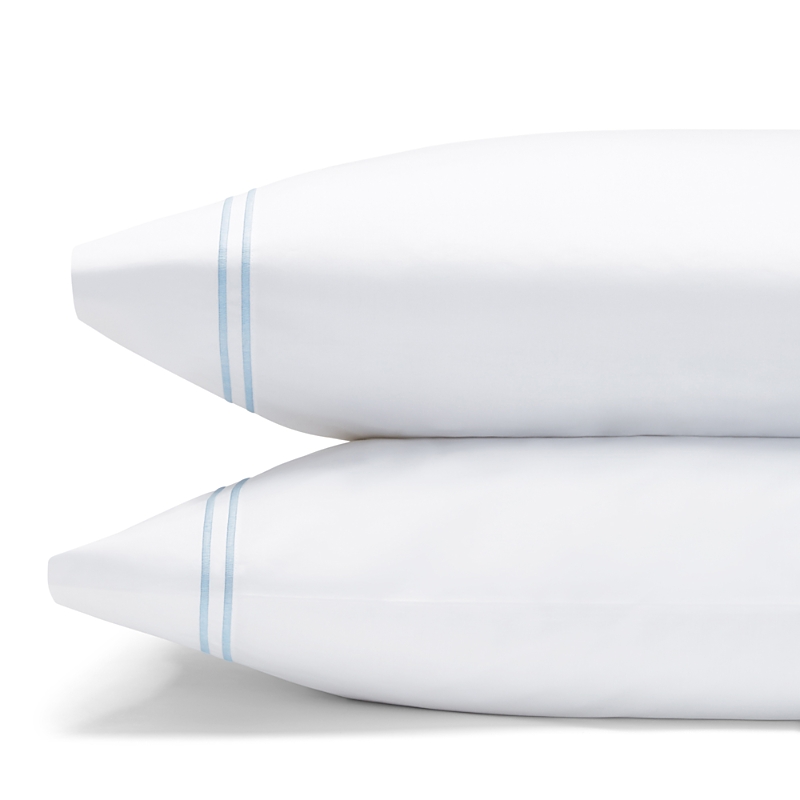 Sferra Grande Hotel Standard Pillowcase, Pair In White/blue