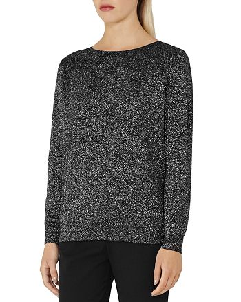 REISS Luli Metallic Sweater | Bloomingdale's