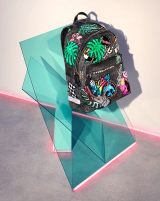 RARE Denim biker patchwork and patches Paradise backpack from‎ Marc Jacobs. Marc Jacobs Paradise Patchwork Biker Backpack main image 4