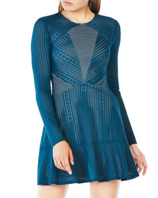 bcbg lace dress blue Allure Blue Sequined Maxi Dress