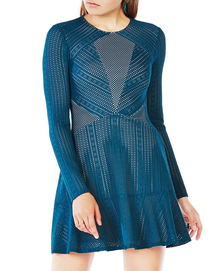 Bcbgmaxazria blue lace dress sales