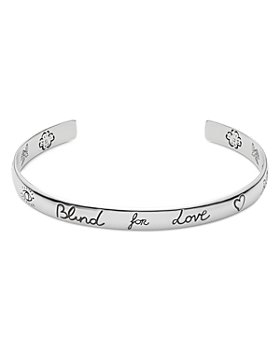 Gucci - Sterling Silver Engraved Blind for Love Cuff