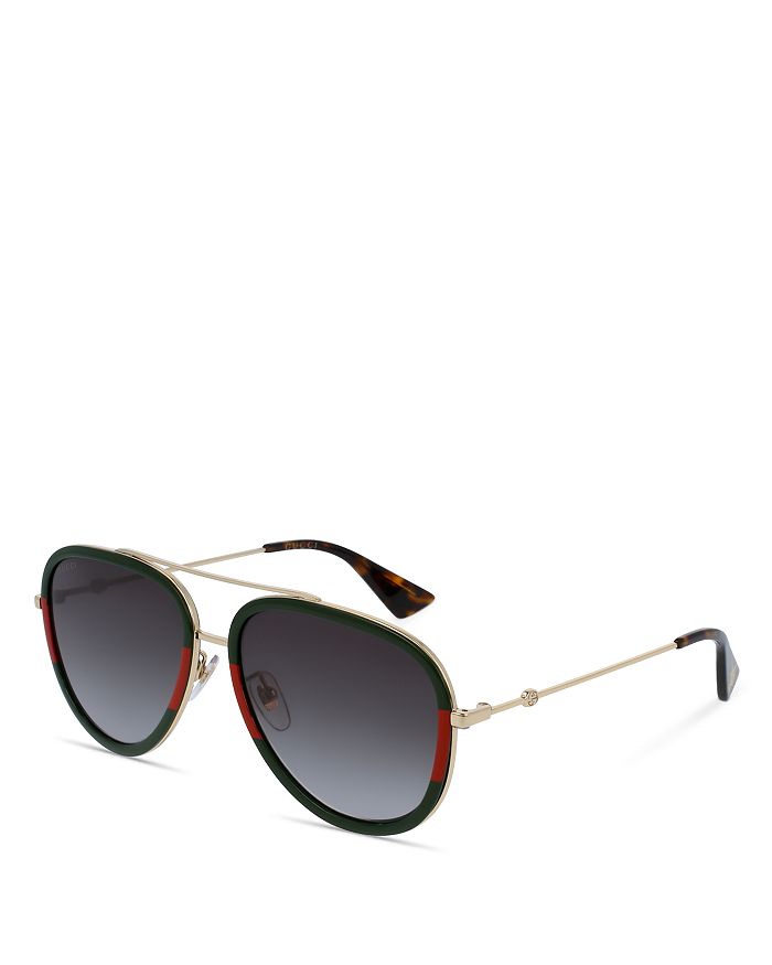 Gucci Aviator Sunglasses, 57mm | Bloomingdale's