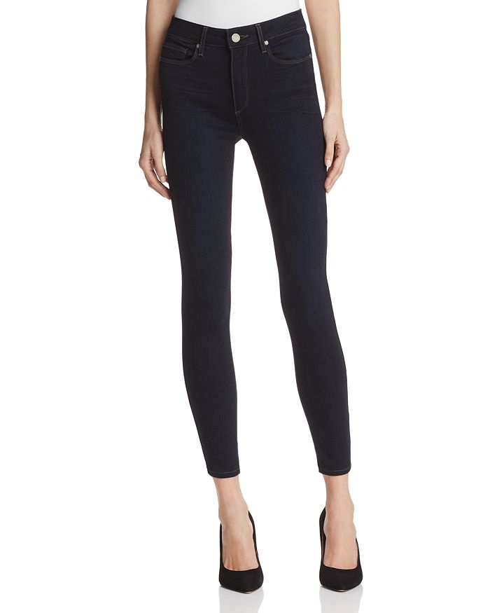 Shop Paige Hoxton High Rise Ankle Skinny Jeans In Mona
