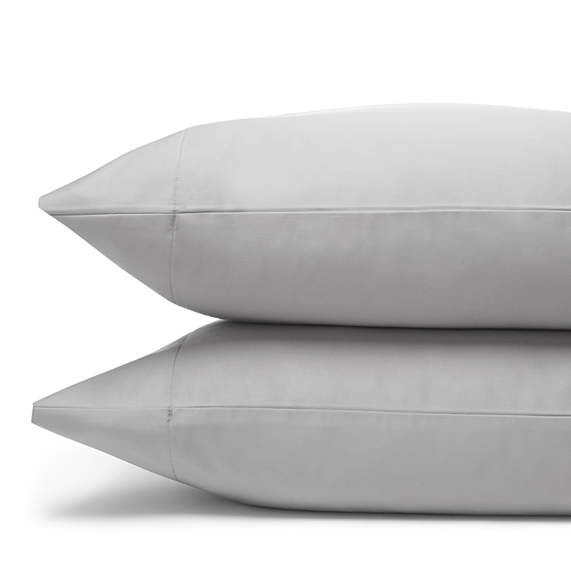 Sky 500tc Sateen Wrinkle-resistant Standard Pillowcases, Pair - Exclusive In Ash Grey