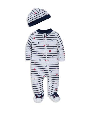 Little Me - Boys' Sports Star Footie & Hat Set - Baby