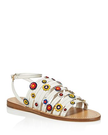 Tory Burch Marguerite Floral Strappy Sandals | Bloomingdale's