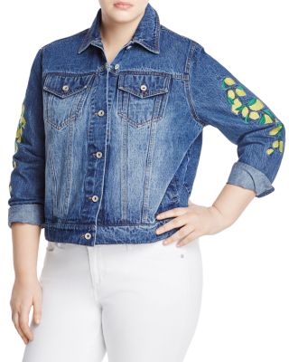 lemon denim jacket