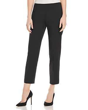 Lafayette 148 Jodhpur Cloth Cropped Bleeker Pants In Black