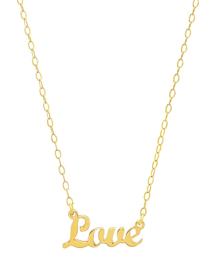 Love nameplate necklace best sale