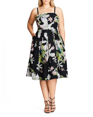 City Chic Plus City Chic Emerald Spring Dress | Bloomingdale's