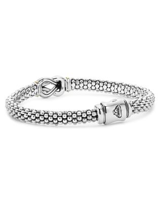 18K Gold and Sterling Silver Newport Knot Bracelet with Diamonds