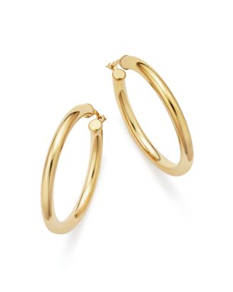 Bloomingdale's 14K Yellow Gold Tube Hoop Earrings - 100% Exclusive ...