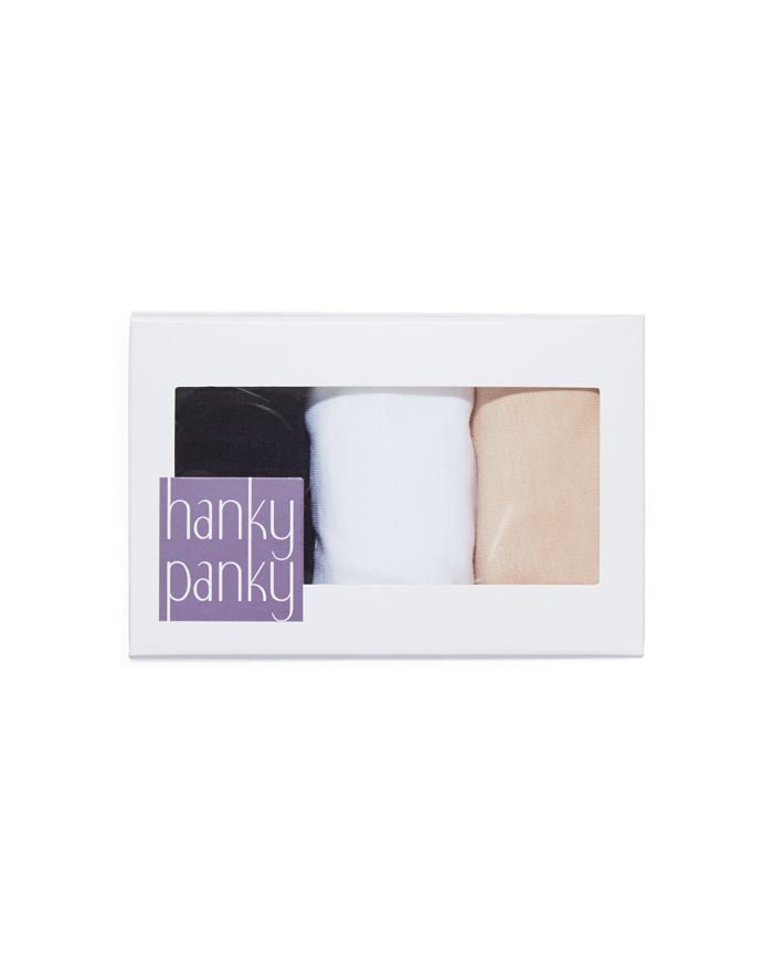 Shop Hanky Panky Cotton With A Conscience Low-rise Thongs, Set Of 3 In Multi