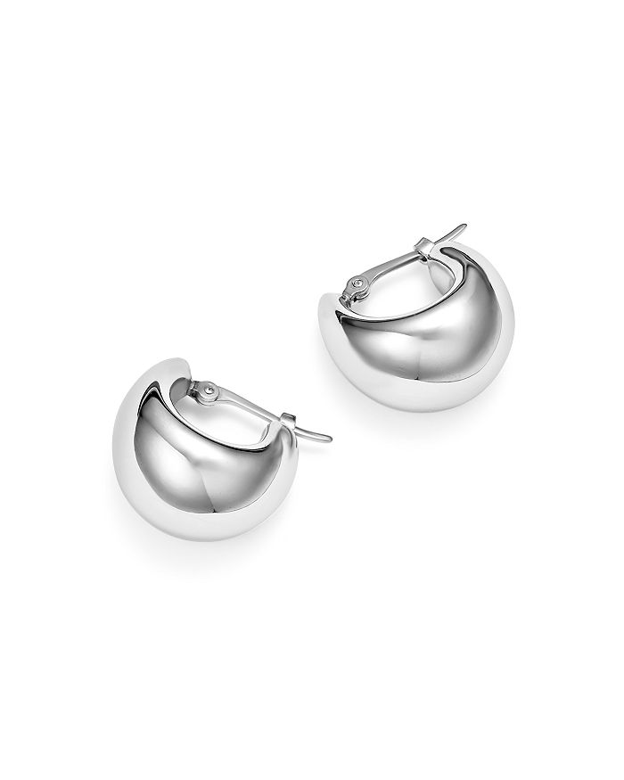 Bloomingdale's 14K White Gold Huggie Hoop Earrings - 100% Exclusive ...
