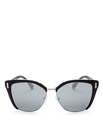 Prada Women S Mirrored Cat Eye Sunglasses 55mm Bloomingdale S