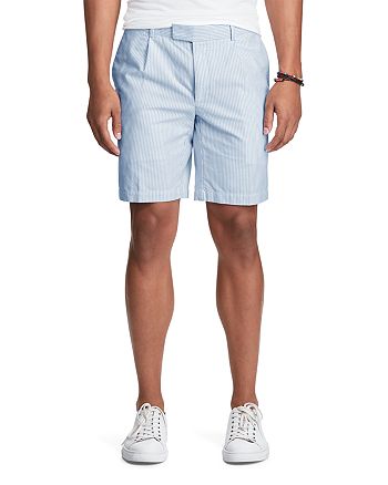 Polo Ralph Lauren Striped Cotton Oxford Straight Fit Shorts ...