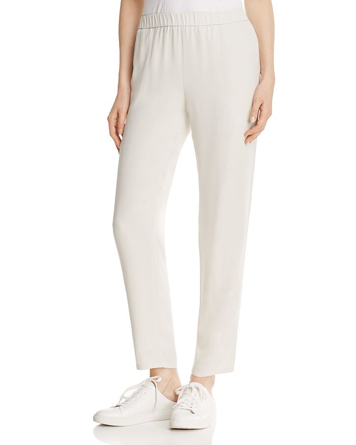 EILEEN FISHER SYSTEM SLOUCHY SILK ANKLE PANTS, REGULAR & PETITE,EEGC-P3804P