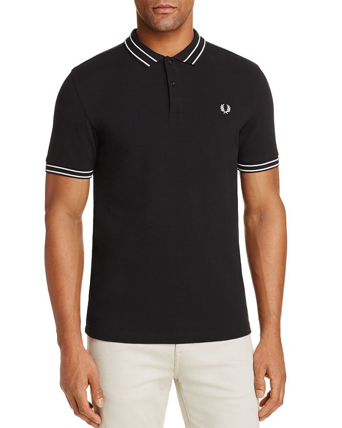 Fred Perry Tramline Tipped Piqué Regular Fit Polo Shirt | Bloomingdale's