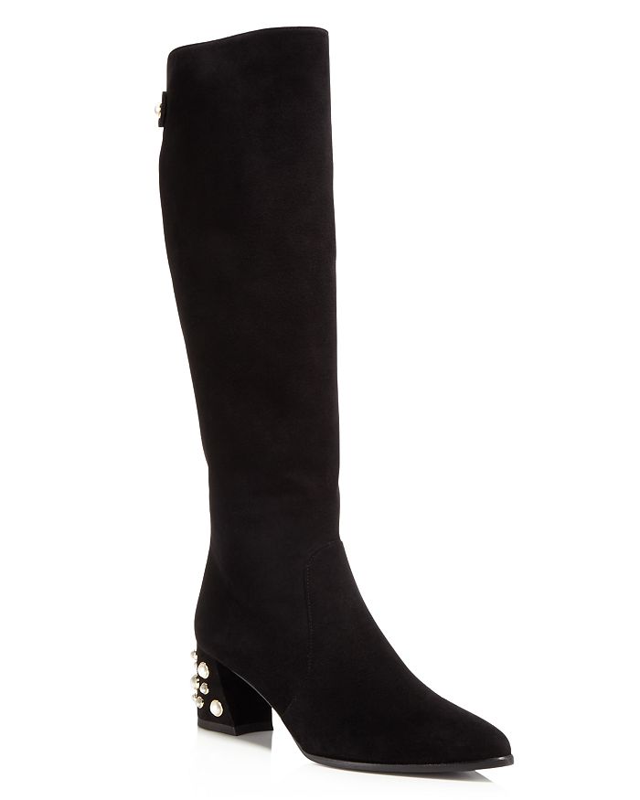 Stuart weitzman snap suede block heel shop tall boots