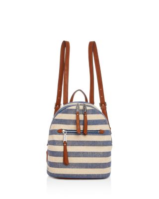 striped mini backpack