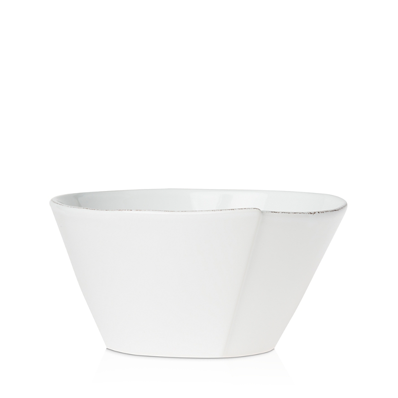 Vietri Lastra Medium Stacking Stoneware Serving Bowl In White