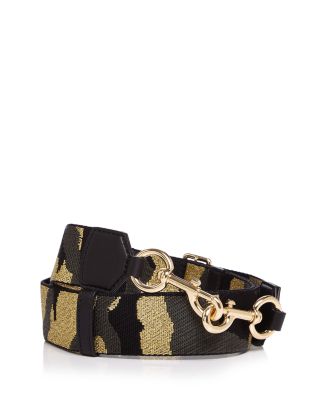 Marc Jacobs Webbed Leopard Bag Strap in Purple