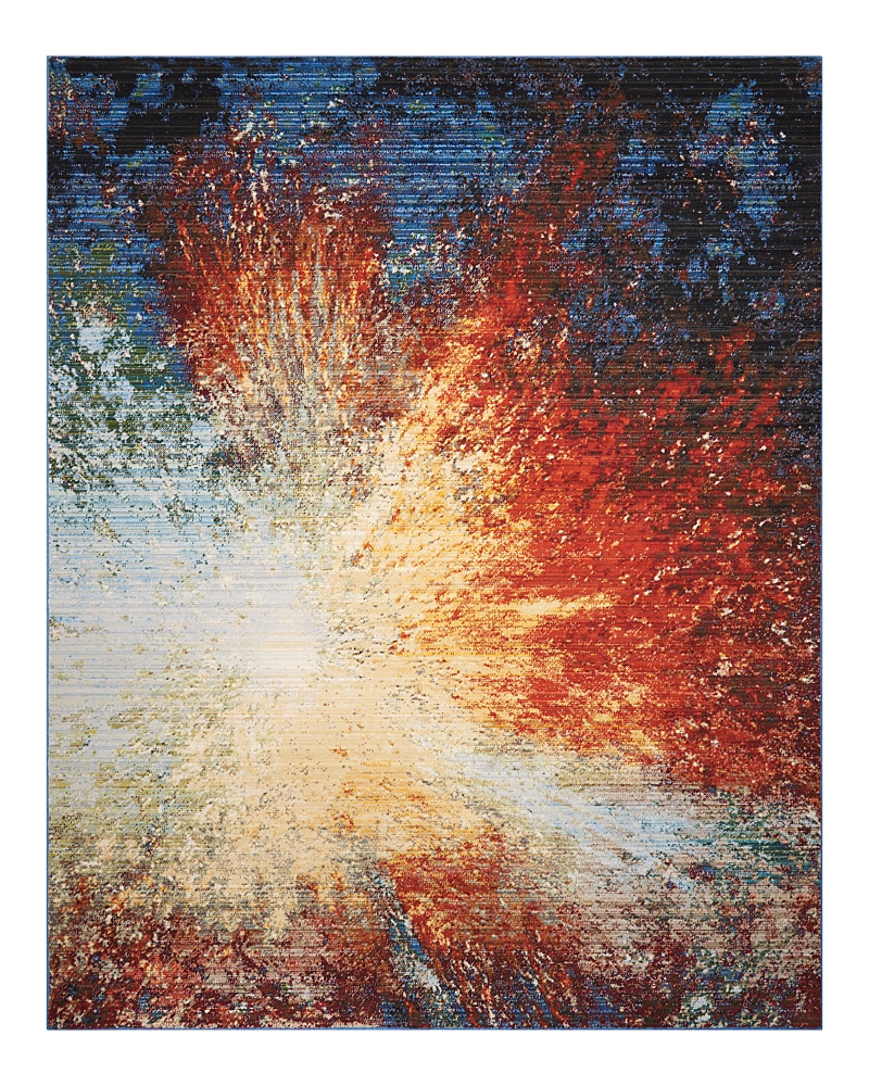 Nourison Chroma Crm02 Area Rug, 4' X 6' In Red Flare