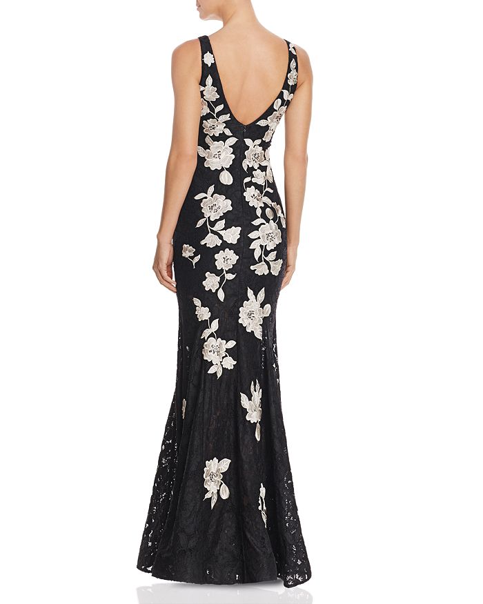 Avery G Embroidered-Back Lace Gown | Bloomingdale's