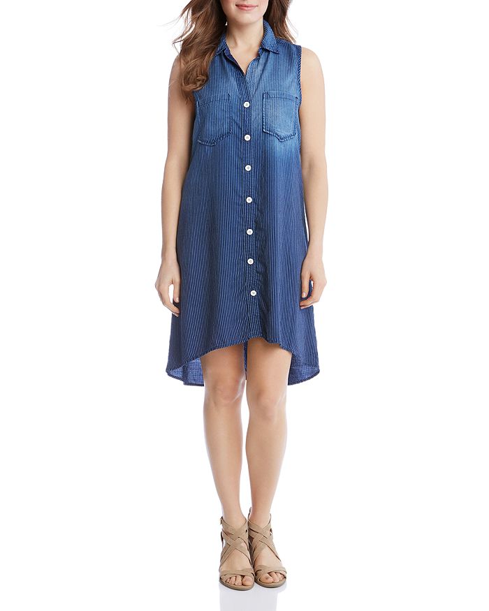Karen Kane Chambray Stripe Shirt Dress - 100% Exclusive | Bloomingdale's