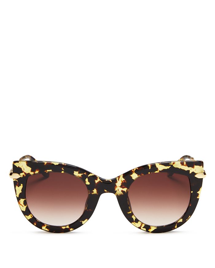 Krewe Women's Laveau 24k Gradient Cat Eye Sunglasses, 48mm In Zulu/gold/amber Gradient