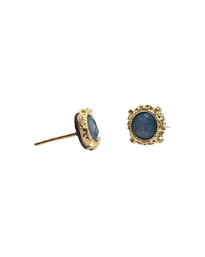 Armenta 18K Yellow Gold and Sterling Silver New World Blue Quartz Triplet and Diamond Earrings - 100% Exclusive