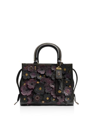 COACH Rogue 25 in Glovetanned Pebble Leather with Tea Roses