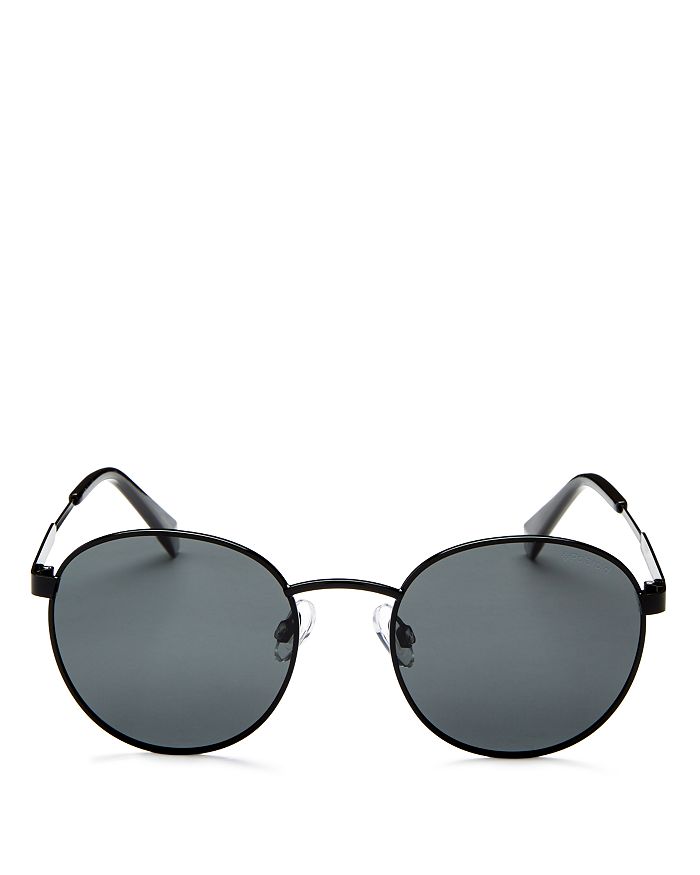Polaroid Men's Polarized Round Sunglasses, 50mm In Black/grey