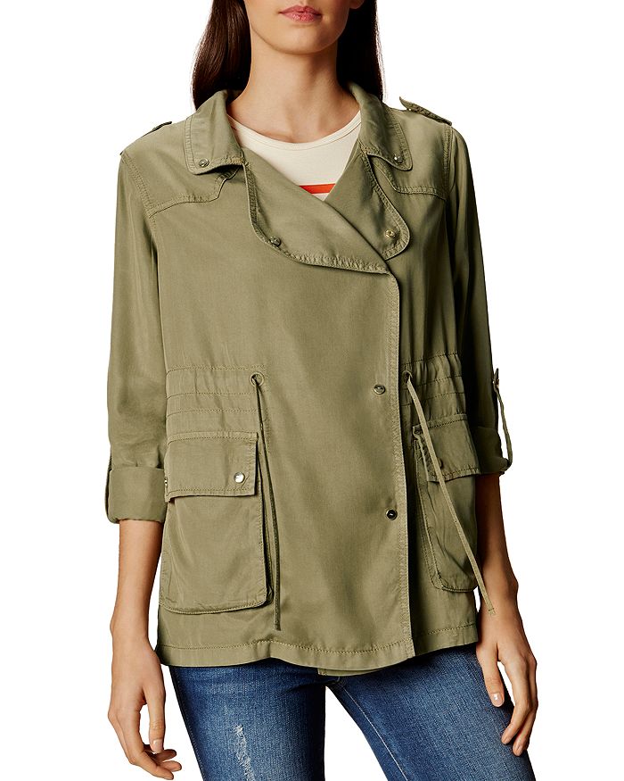 KAREN MILLEN Drawstring Cargo Jacket | Bloomingdale's