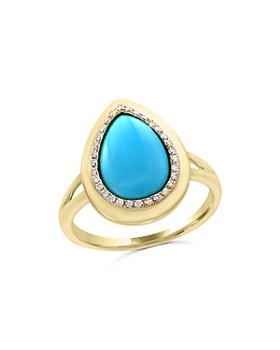 Bloomingdale's - Turquoise and Diamond Ring in 14K Yellow Gold - 100% Exclusive