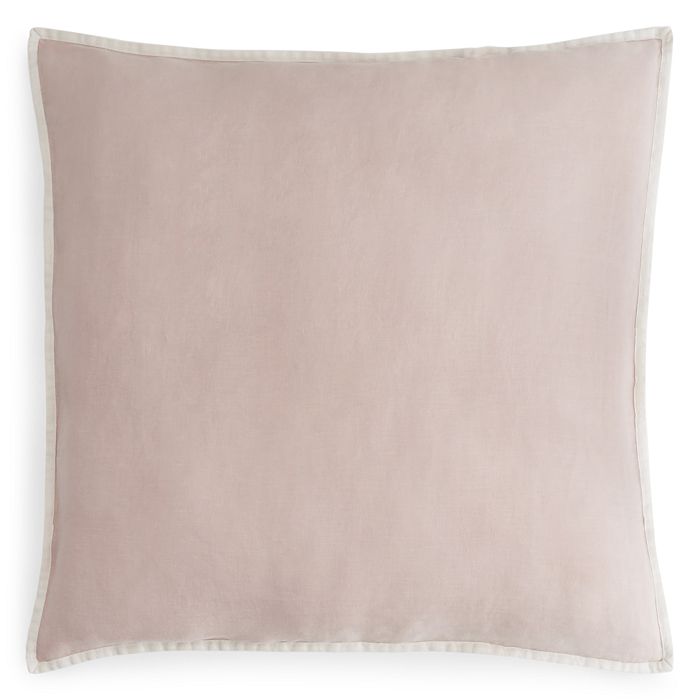 Amalia Home Collection Stonewashed Linen Euro Sham, Pair - 100% Exclusive In Pink/natural