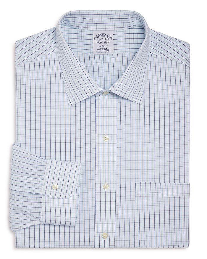 Brooks Brothers Alternating Grid Check Classic Fit Dress Shirt ...