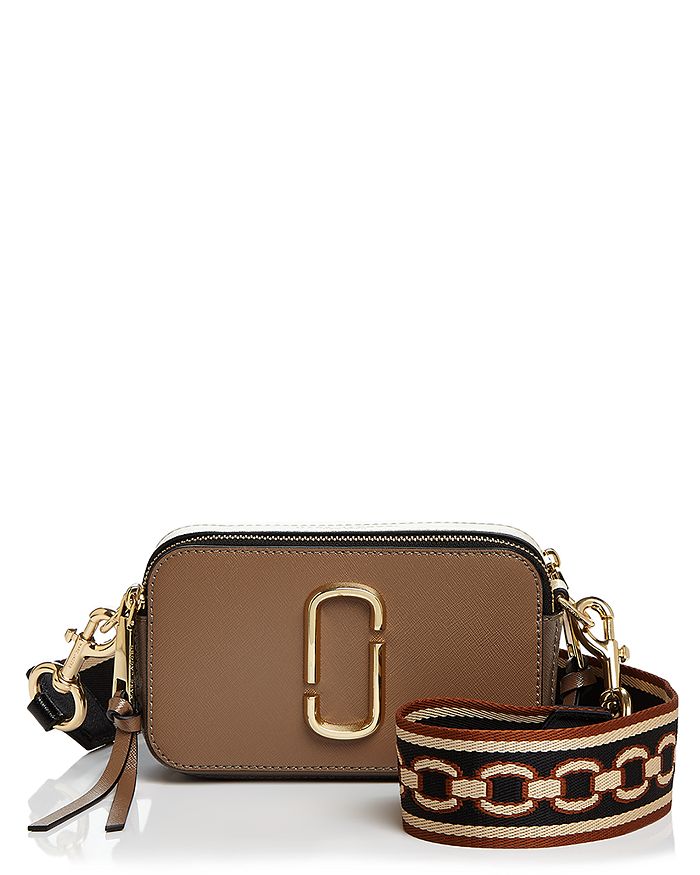 MARC JACOBS Snapshot Chain Print Strap Color Block Leather Camera Bag