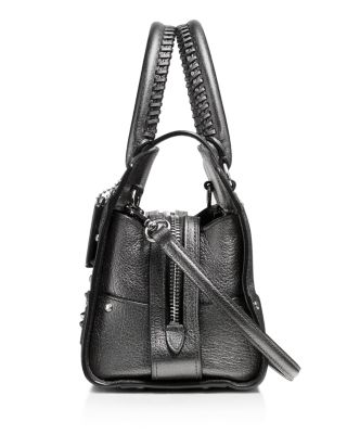 COACH Mercer Satchel 24 in Metallic Leather with Star Rivets
